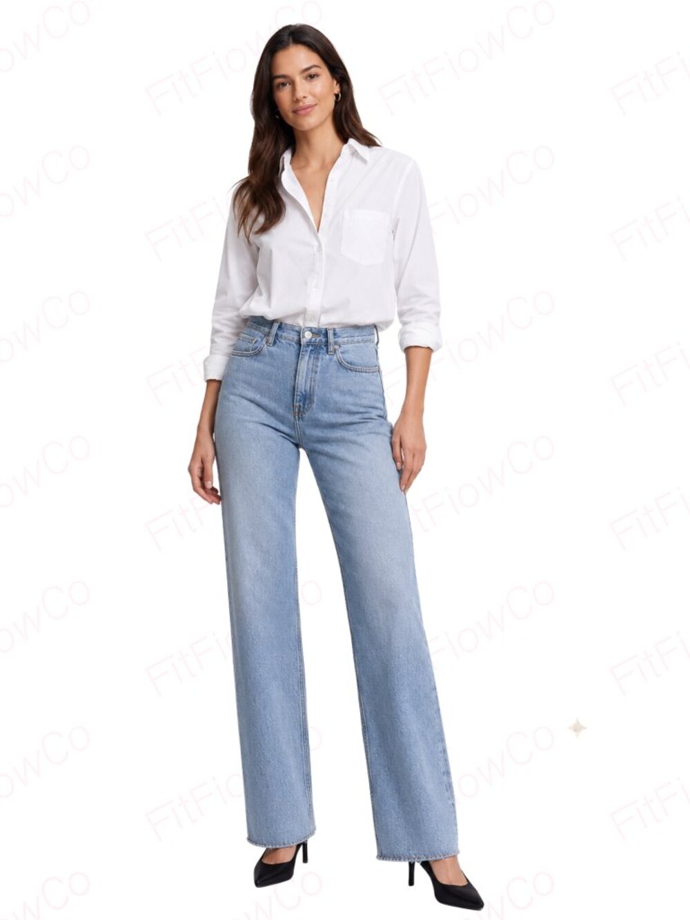 DKNY Jeans Women’s 2/26 Tall High Rise Straight Leg Light Wash 34” Inseam NWT